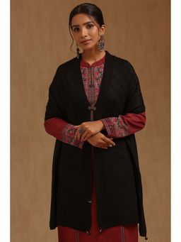 Soch - Womens Black Acrylic Knitted Shawl
