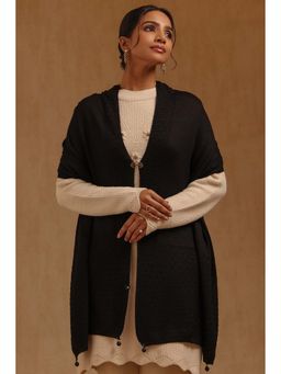 Soch - Womens Black Acrylic Knitted Shawl
