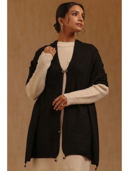Soch - Womens Black Acrylic Knitted Shawl
