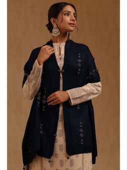 Soch - Womens Navy Blue Acrylic Shawl