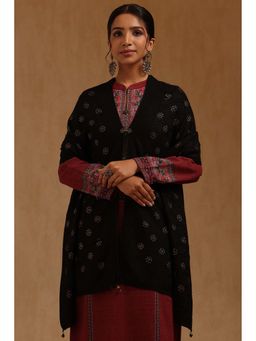 Soch - Womens Black Acrylic Knitted Shawl