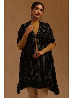 Soch - Womens Black Acrylic Knitted Shawl