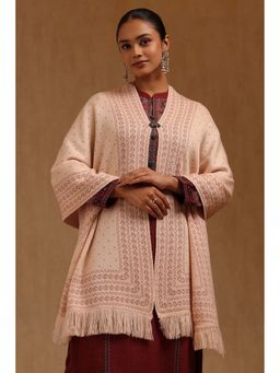 Soch - Womens Peach Acrylic Knitted Shawl