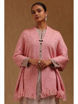 Soch - Womens Pink Acrylic Knitted Shawl