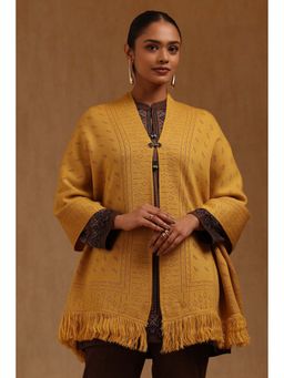 Soch - Womens Gold Acrylic Knitted Shawl