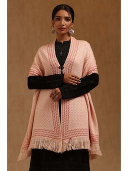 Soch - Womens Peach Acrylic Knitted Shawl