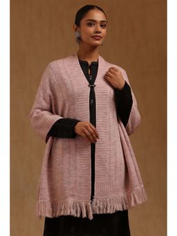 Soch - Womens Pink Acrylic Knitted Shawl