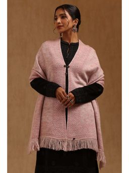 Soch - Womens Pink Acrylic Knitted Shawl