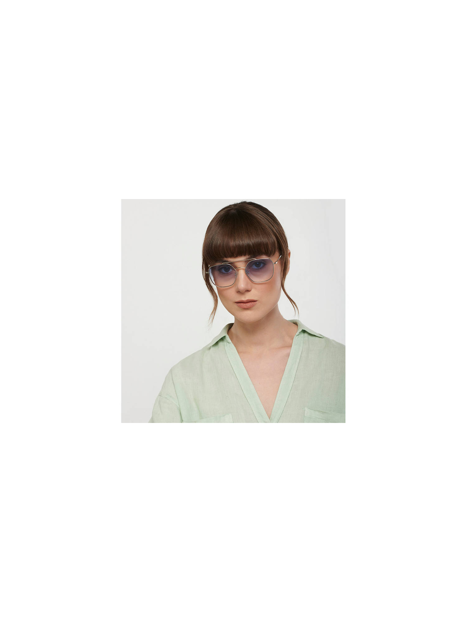 Buy John Jacobs by Lenskart Silver Blue Extra Wide Hexagonal