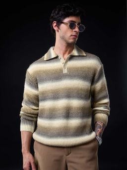 The Souled Store - Ombre Hazel Moss Men Oversized Sweater