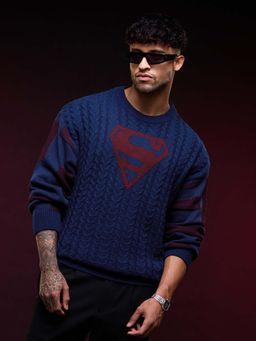 The Souled Store - Superman Vintage Men Oversized Sweater
