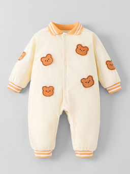 Hopscotch - Cream Teddy Textured Romper