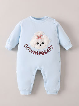 Hopscotch - Blue Puppy Applique Romper