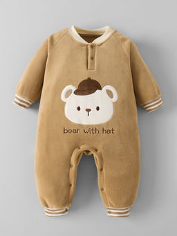 Hopscotch - Brown Bear Applique Romper