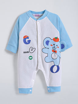Hopscotch - Blue Elephant Applique Romper