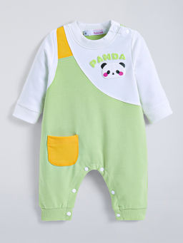 Hopscotch - Green Panda Applique Romper