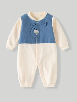 Hopscotch - Cream Teddy Applique Romper