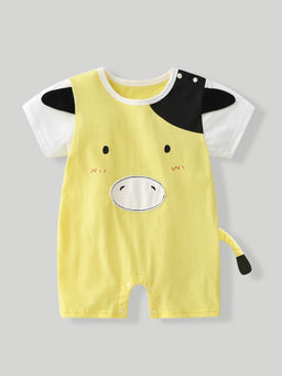 Hopscotch - Yellow Cow Applique Romper
