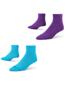 Dynamocks - Solid Men Ankle Length Socks - Free Size - Pack of 2 Pairs