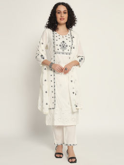Zari Jaipur - Kurta & Pant with Dupatta (Set of 3)