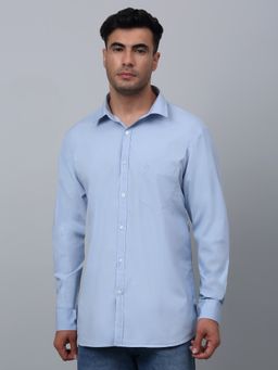 Cantabil - Men Sky Blue Casual Shirt