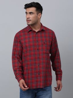 Cantabil - Men Maroon Casual Shirt