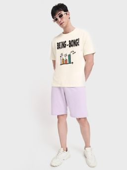 Bewakoof - Unisex White Being Bong Graphic Printed T-shirt