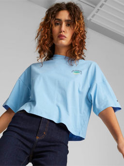 Puma - Swxp Worldwide Graphic Womens Blue T-Shirt