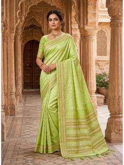 AMRUTKALA SAREES - Green Designer Banarasi Silk Kanjivaram Saree