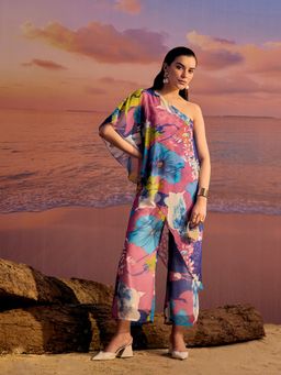 BOHO-CHIC By Sukriti Jain - One Shoulder Printed Jumpsuit