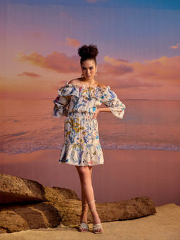 BOHO-CHIC By Sukriti Jain - Carpe Diem Ruffled Off The Shoulder Dress