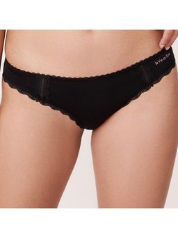 La Vie En Rose - Cotton and Lace Detail Bikini Panty