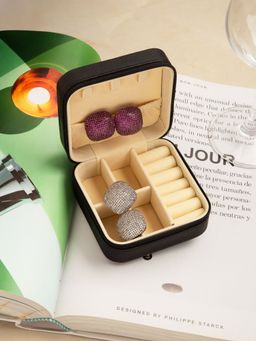 The Jewel Factor - Magenta Allure Stud Earrings