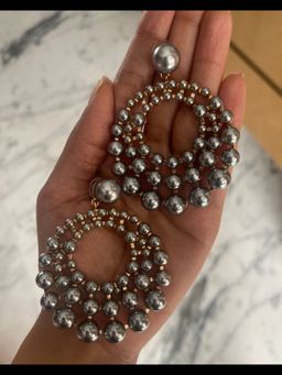 The Jewel Factor - Grey Chopar Drop & Dangler Earrings