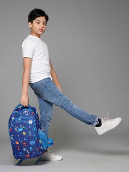 The Clownfish - Scholastic Series Kids School Bag with Free Pencil Pouch-Blue (Set of 2)