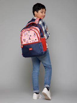 The Clownfish - Edu Trek Series Kids School Bag with Free Pencil Pouch-Pink Eiffel Tower (Set of 2)