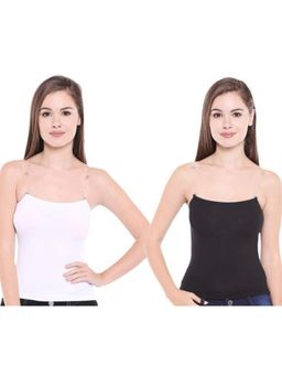 Bodycare - Pack of 2 Body Hugging Slim Fit Camisole in Black & White Colour