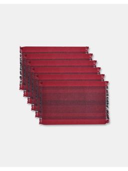 Fabindia - Red Cotton Table Mat Set Of 6