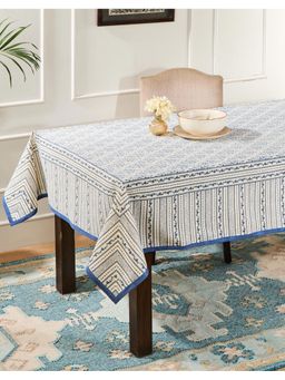 Fabindia - Blue Cotton Printed Table Cover