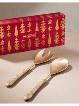 Fabindia - Brass Metal Hamza Server Spoon Set Of 2