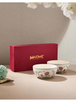 Fabindia - Ceramic Gulbagh Nut Bowl Set Of 2