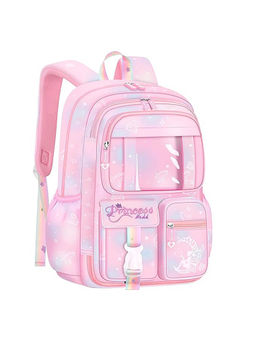 Storite - Unisex Pink Solid/Plain Backpack (11-12 Years)