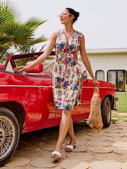 House of Fett - Doilies Laced Cross Stitch Cotton Dress