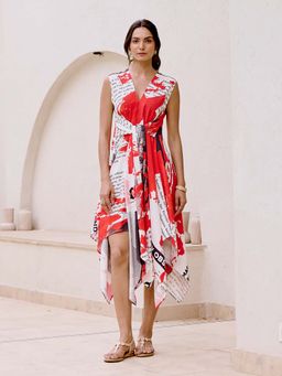 House of Fett - Daily Wrap Asymmetric Midi Dress