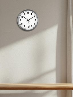 Spaces Unhooked - Bold Dot & Dash Constellation Silent Sweep Noiseless Wall Clock Silver
