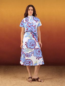 PURVAJA - Women Blue Printed Co-ordSet