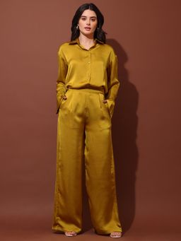 PURVAJA - Women Mustard Solid Co-ordSet