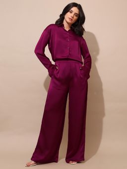 PURVAJA - Women Magenta Solid Co-ordSet
