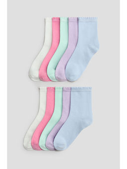 H&M - Girls Multi-Color 10-Pack Socks