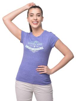 WOODLAND - Purple Round Neck T-Shirt